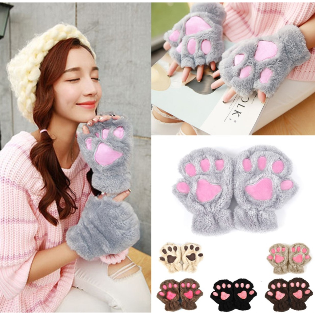 Cat Fingerless Gloves