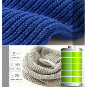 Warm Knitted Scarf with Bluetooth