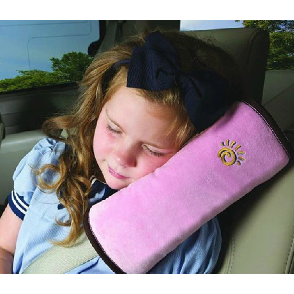 Kids' Car Seat Belt Shoulder Support and Headrest Safety Cushion
