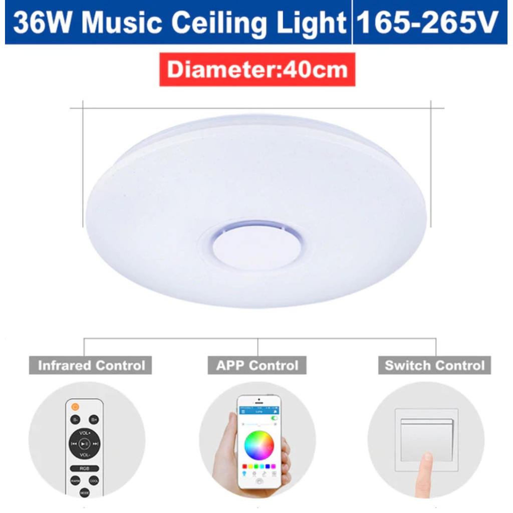 RGB Dimmable App Controled Bluetooth Music Light 