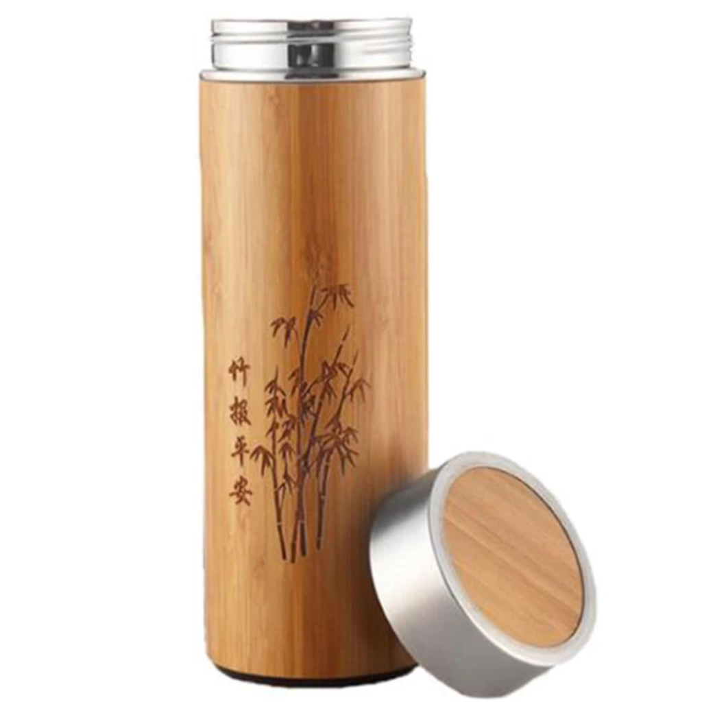 Bamboo Thermal Bottle for Tea/Coffee Outdoor