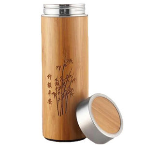 Bamboo Thermal Bottle for Tea/Coffee Outdoor