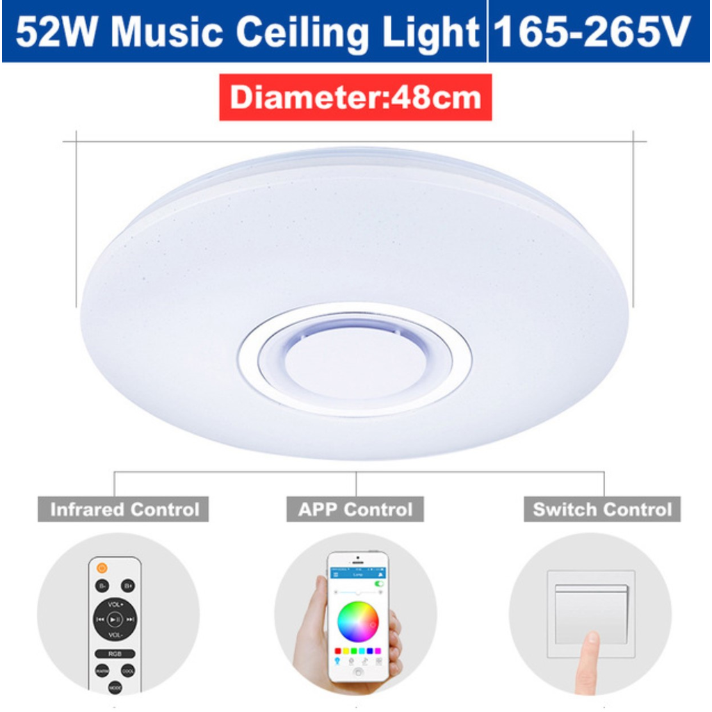 RGB Dimmable App Controled Bluetooth Music Light 
