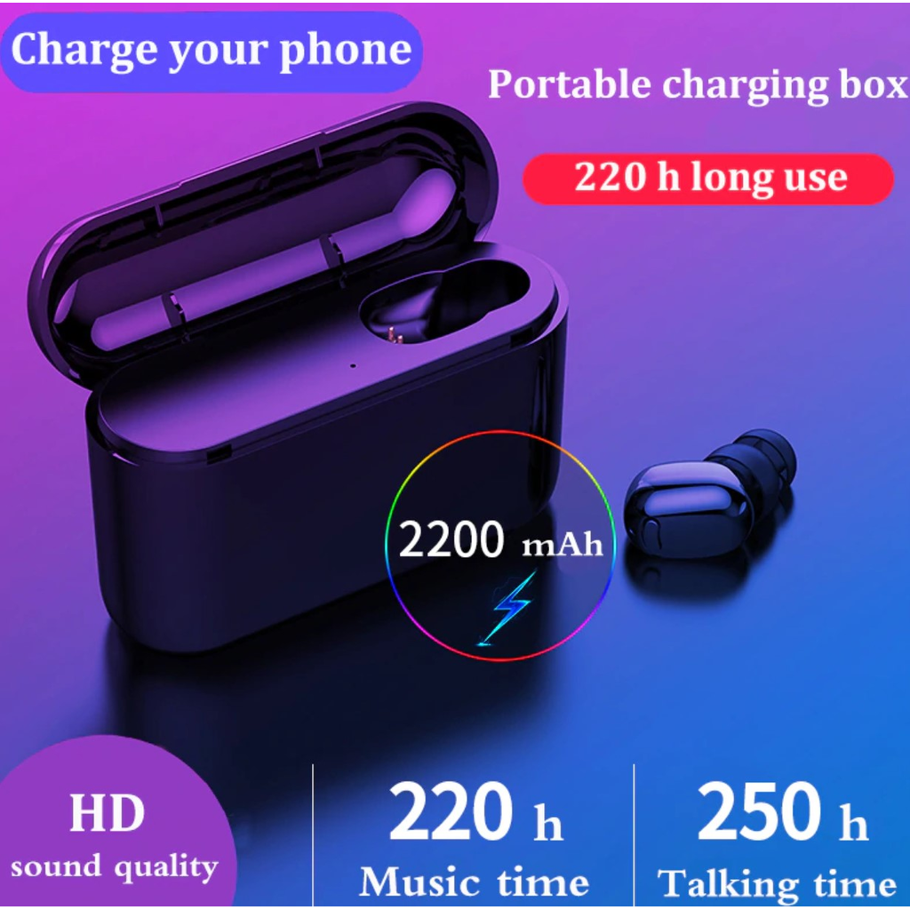 Mini Bluetooth Earphone with Charging Dock