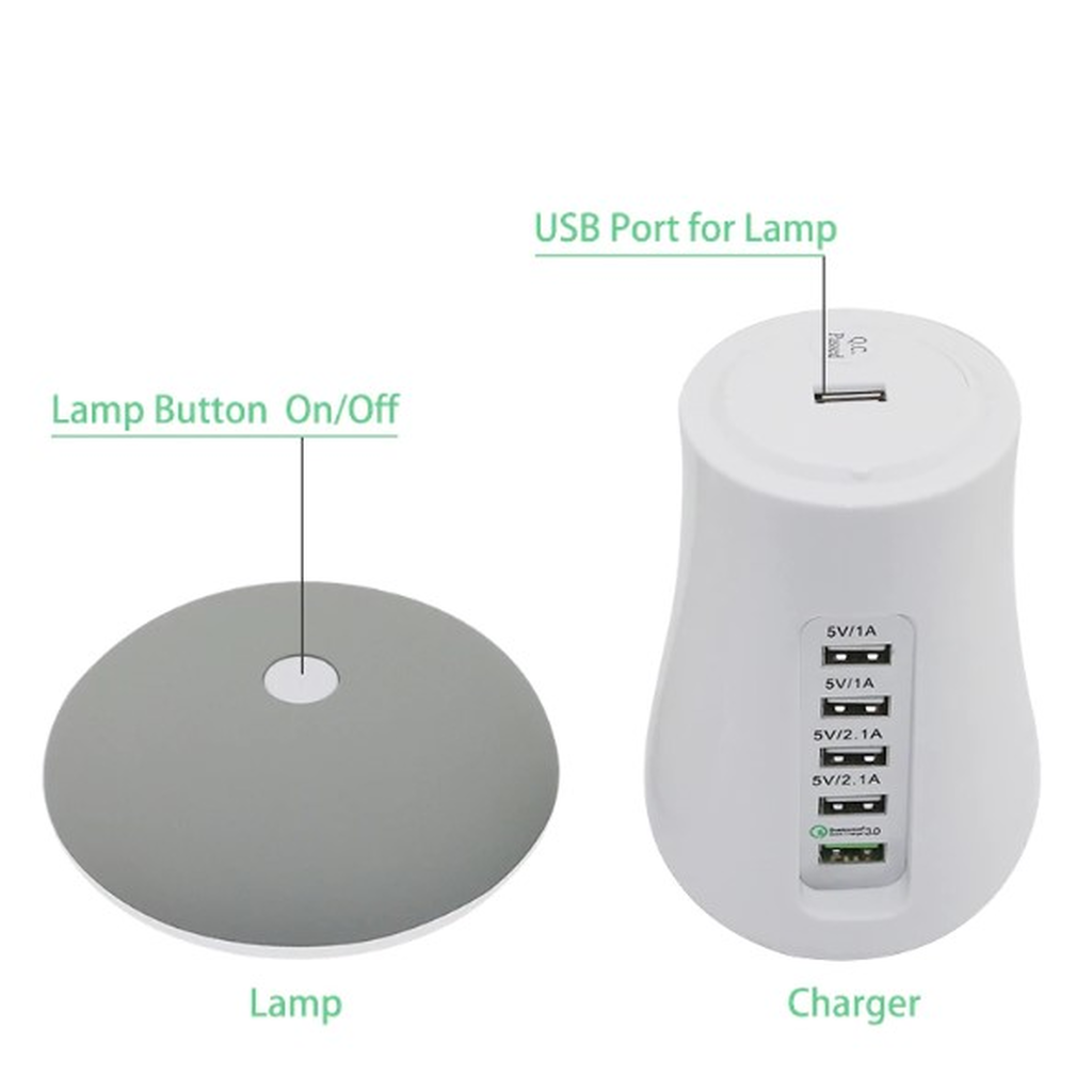 USB charging dock and light