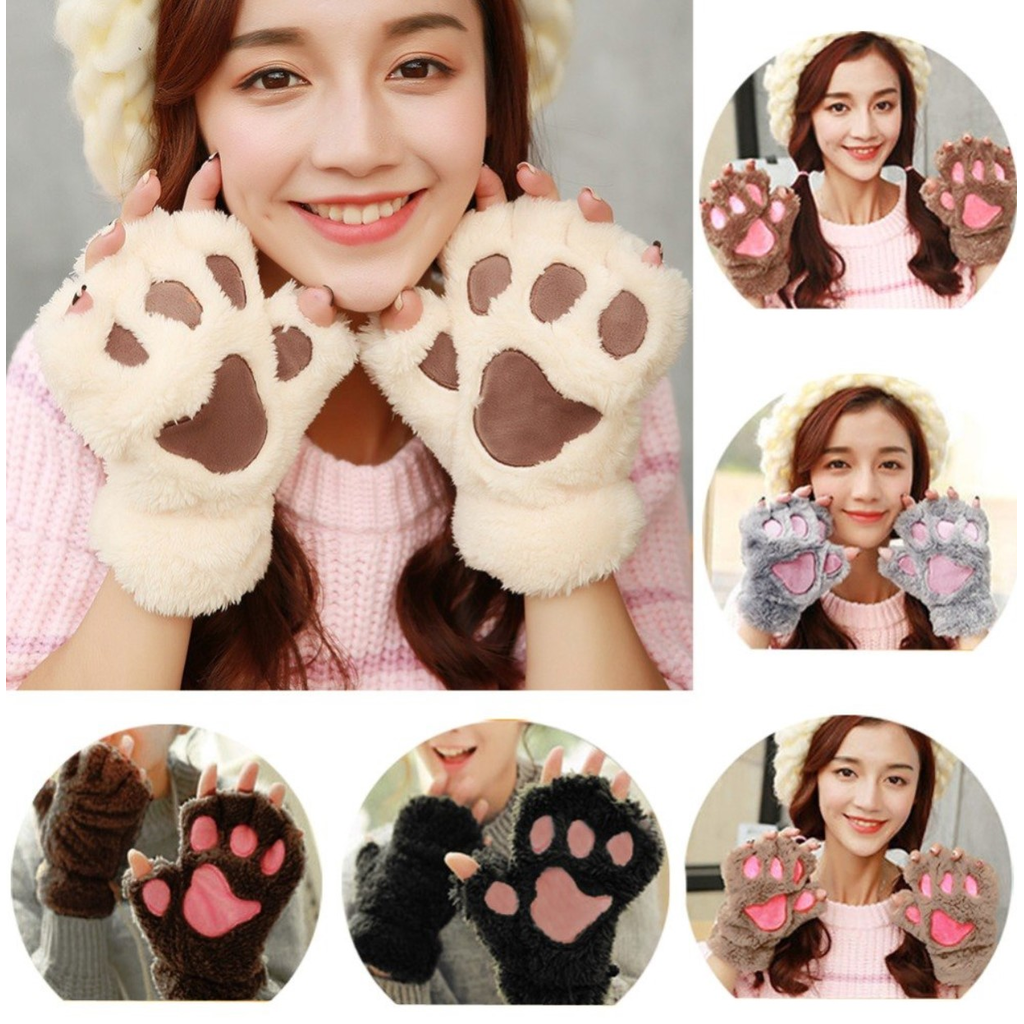 Cat Fingerless Gloves