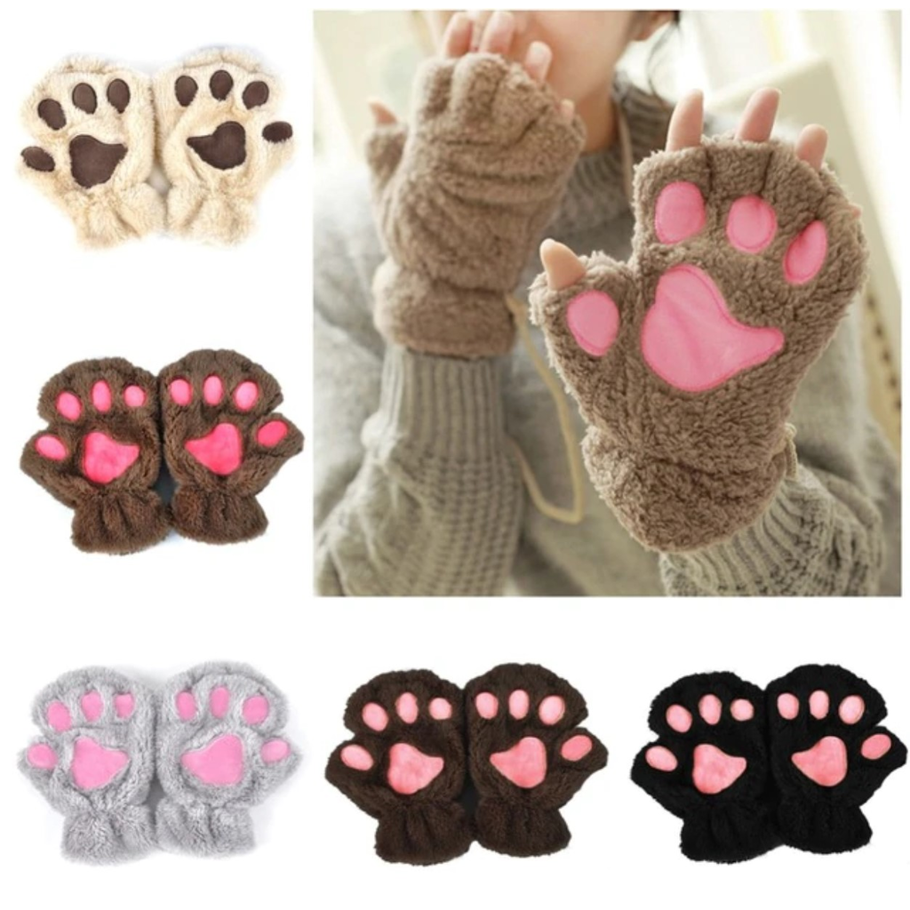 Cat Fingerless Gloves