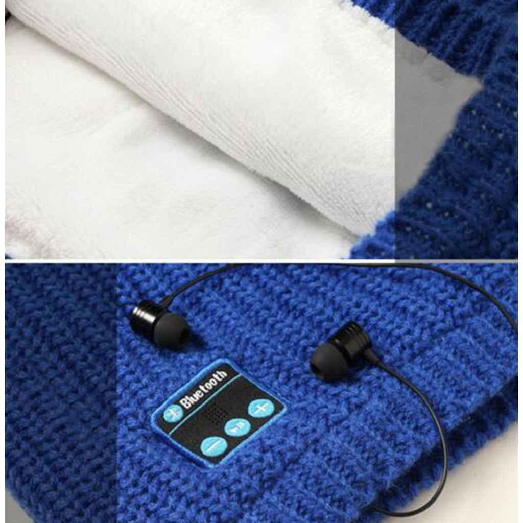Warm Knitted Scarf with Bluetooth