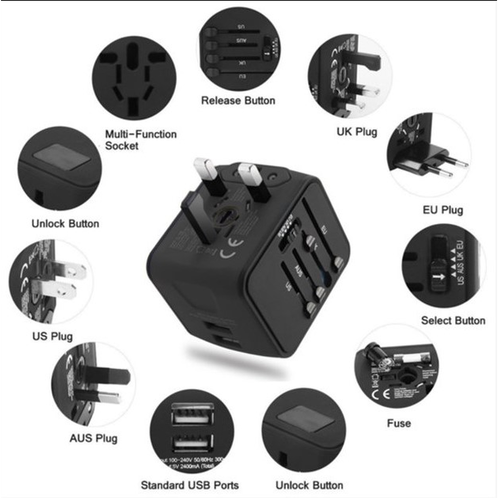 5 In 1 Perfect Travel Adapter (USA)