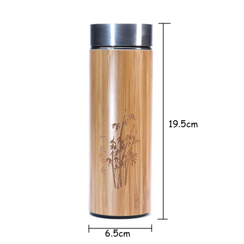 Bamboo Thermal Bottle for Tea/Coffee Outdoor