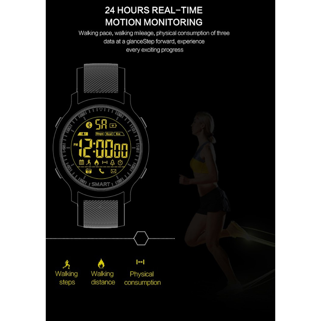 5 ATM Waterproof Smart Watch With Fitness Tracking