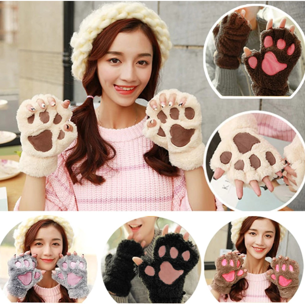 Cat Fingerless Gloves