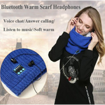 Warm Knitted Scarf with Bluetooth