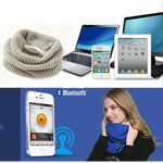 Warm Knitted Scarf with Bluetooth