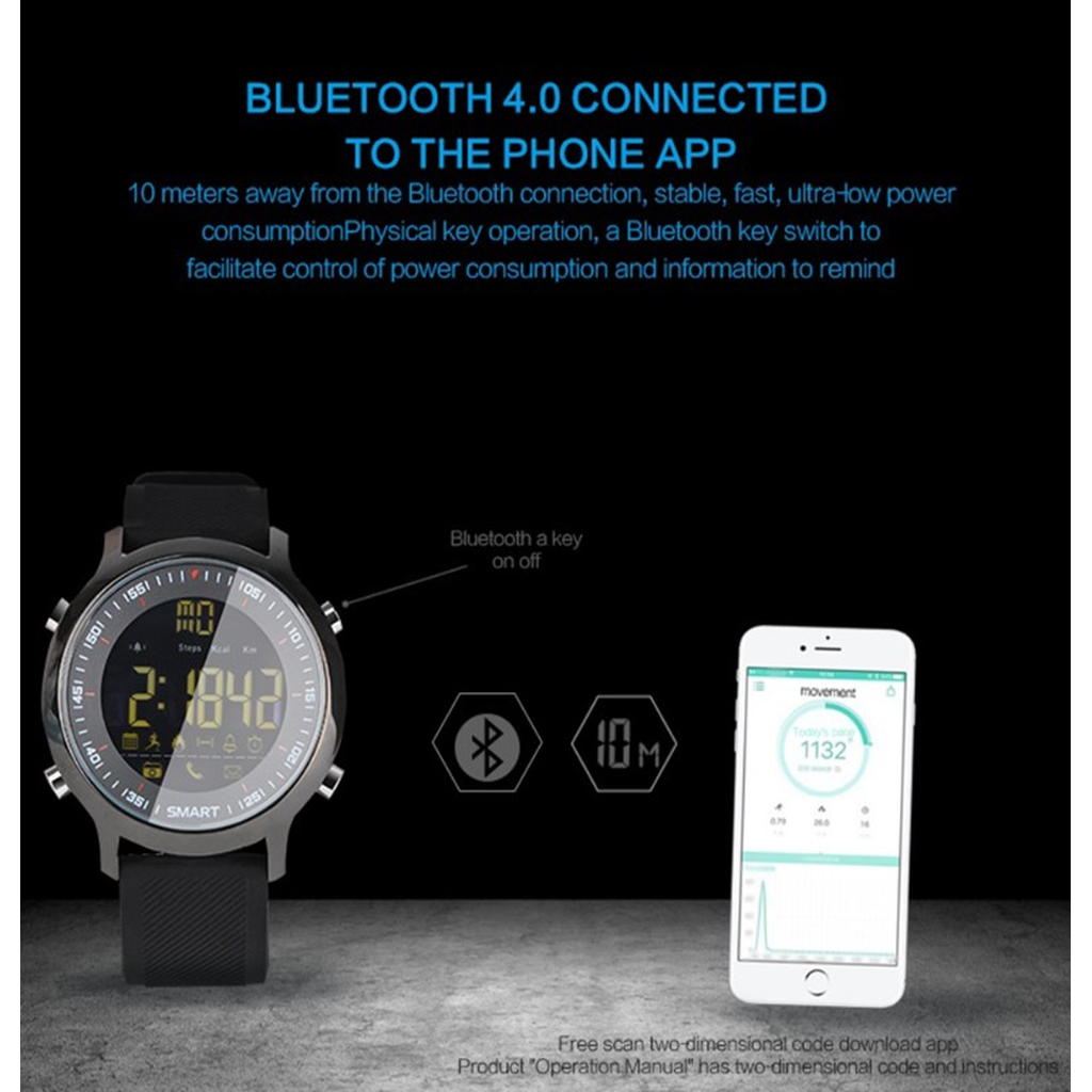 5 ATM Waterproof Smart Watch With Fitness Tracking