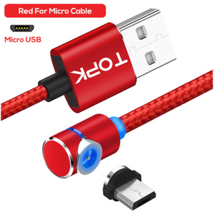 Magnetic Micro USB Cable wih LED Light