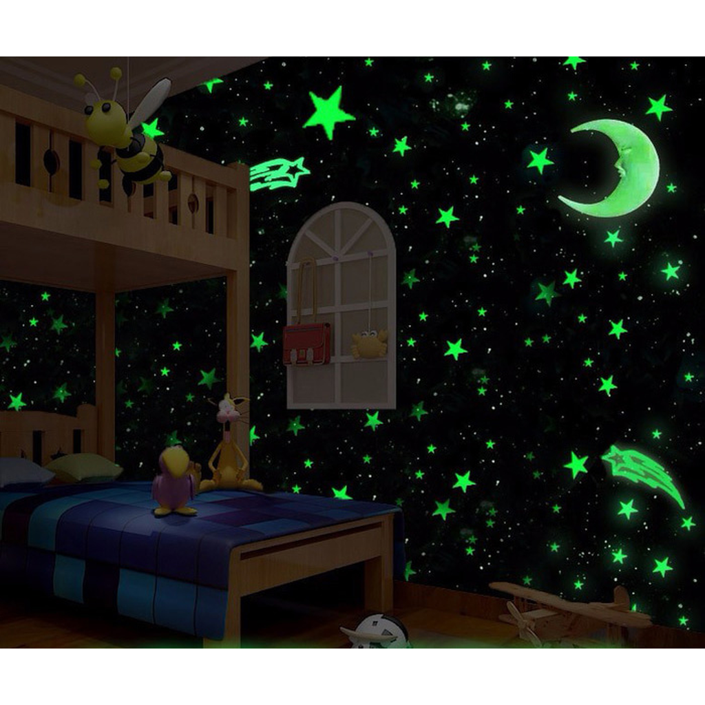 50pce Glow in the Dark Wall Stickers