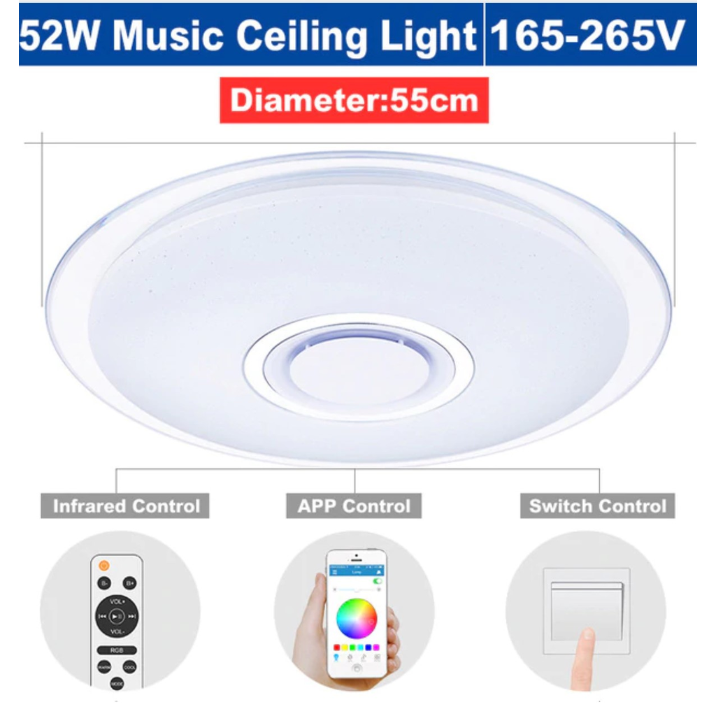 RGB Dimmable App Controled Bluetooth Music Light 